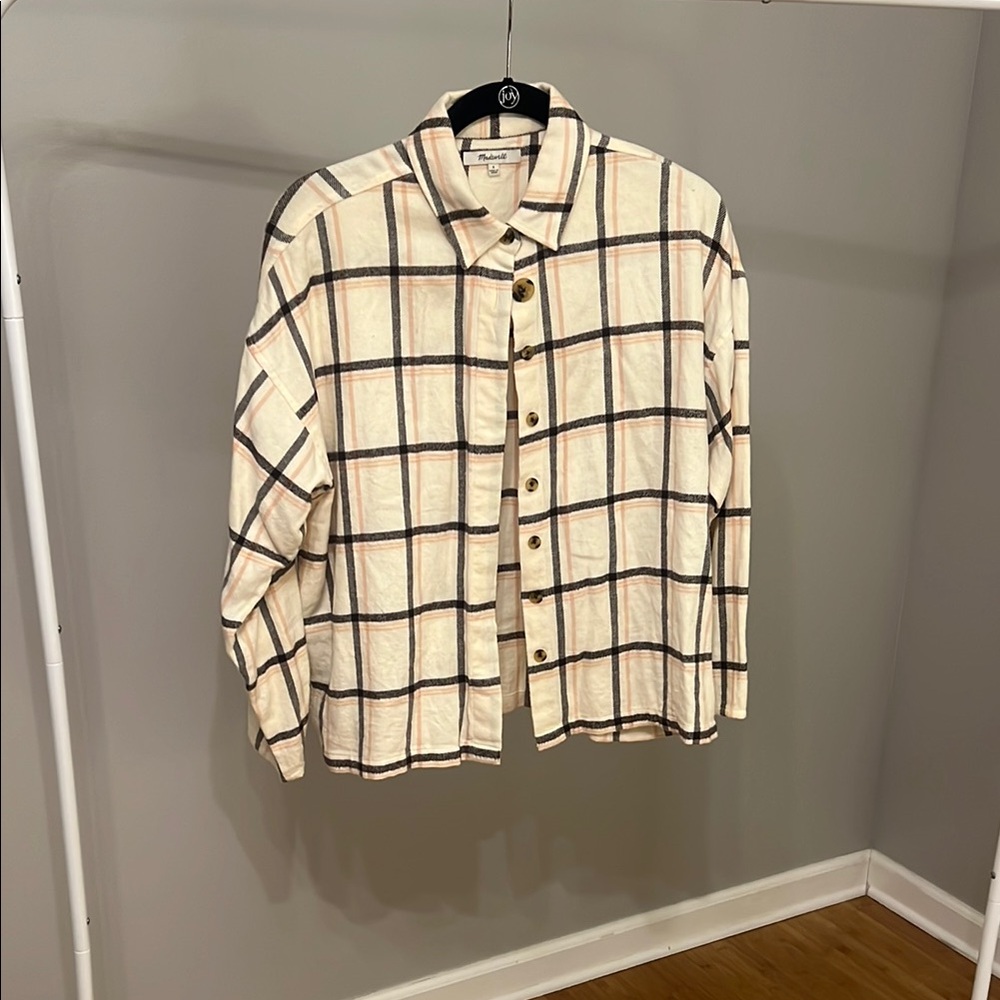 Madewell Plaid Button-Up Shirt - Sz S